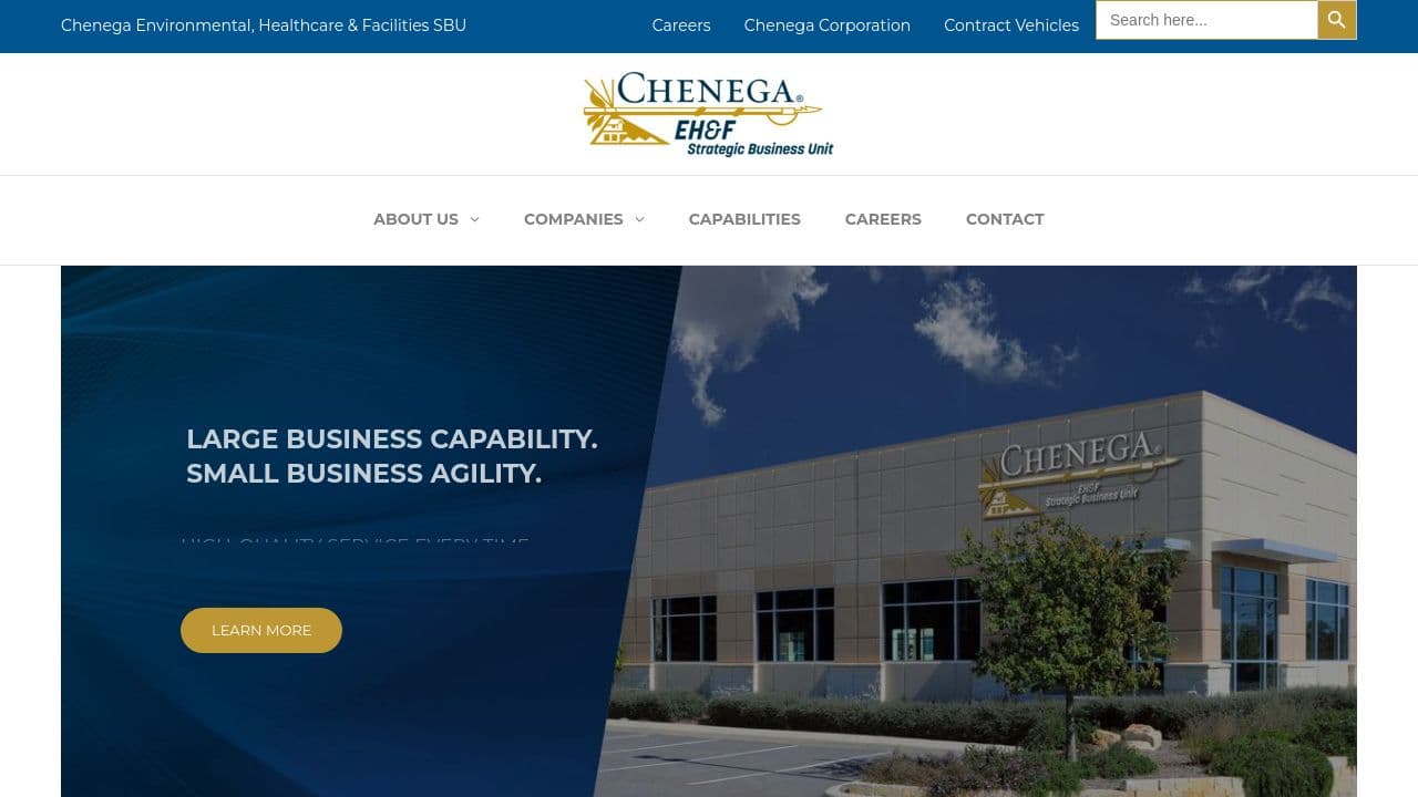 Chenega Corporation EH&F website screenshot