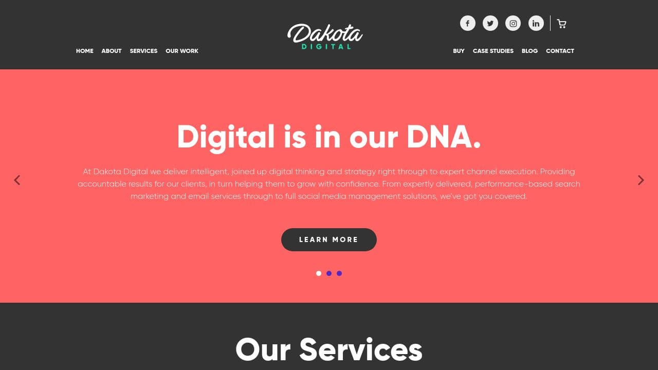 Dakota Digital website screenshot