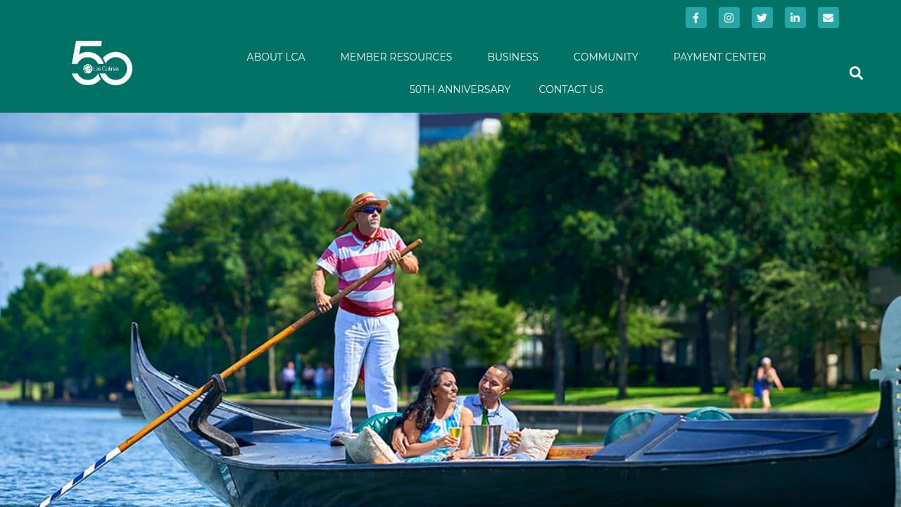 Las Colinas Association  website screenshot