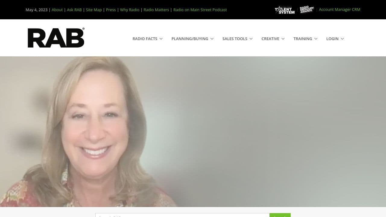 RAB website screenshot