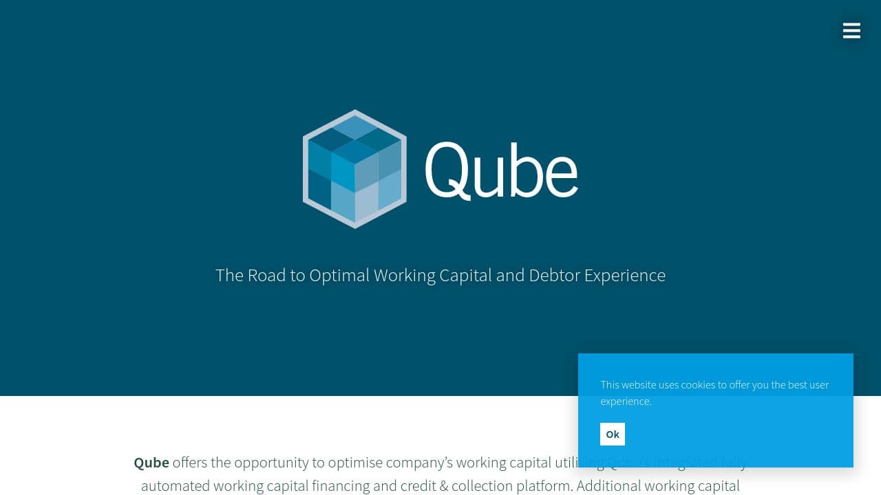 Qube website screenshot