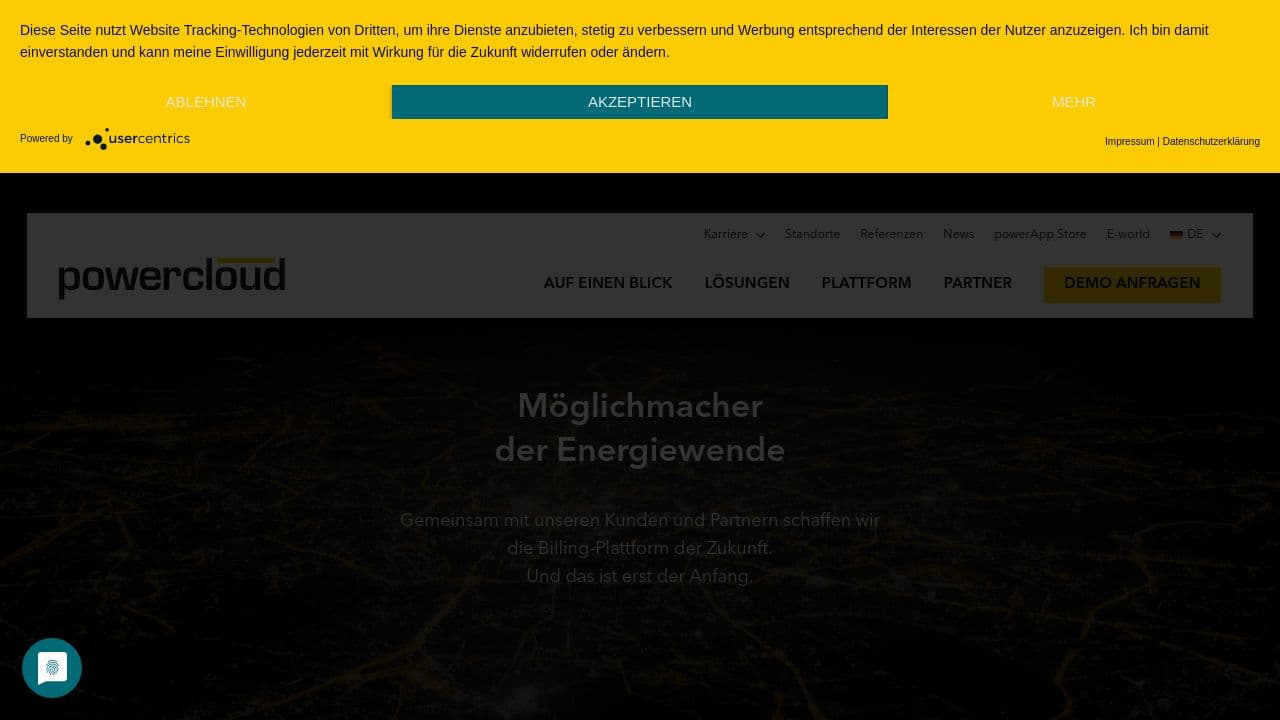 powercloud GmbH website screenshot