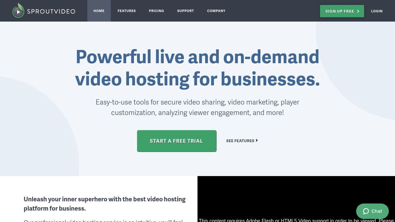 SproutVideo website screenshot