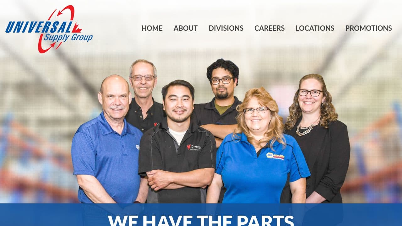 Universal Supply Group website screenshot