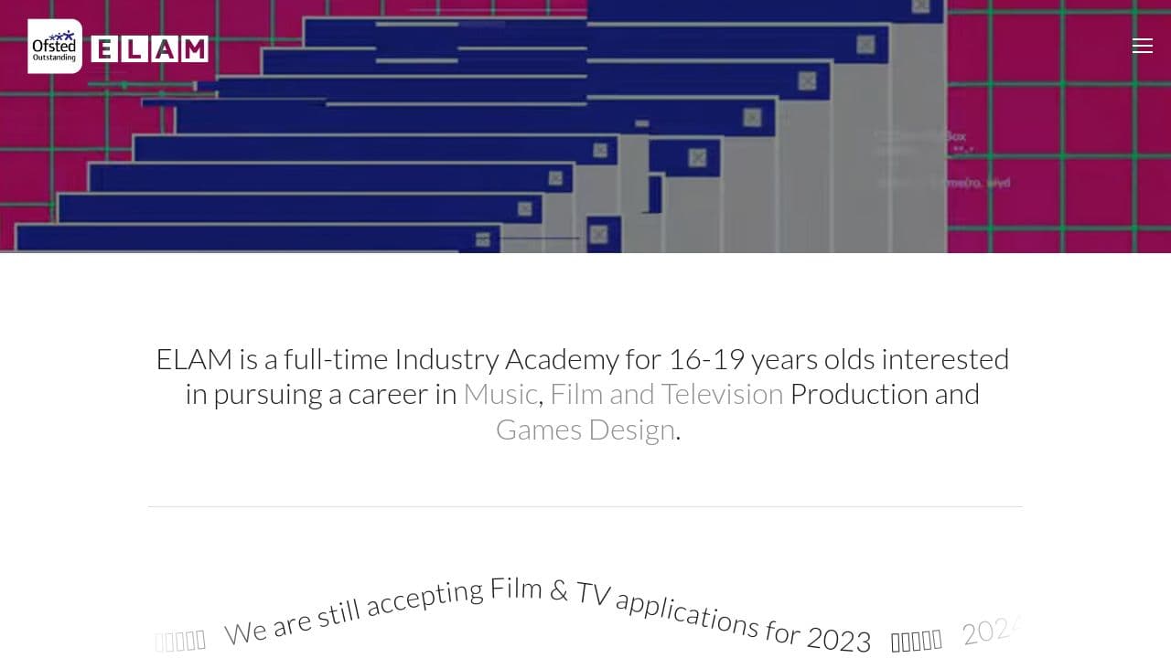 East London Arts and Music website screenshot