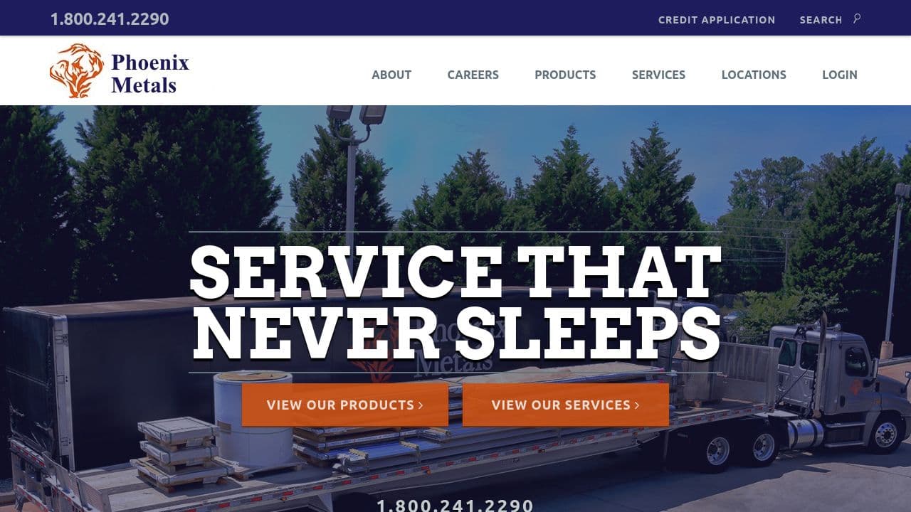 Phoenix Metals website screenshot