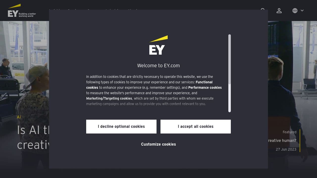 EY ifb website screenshot