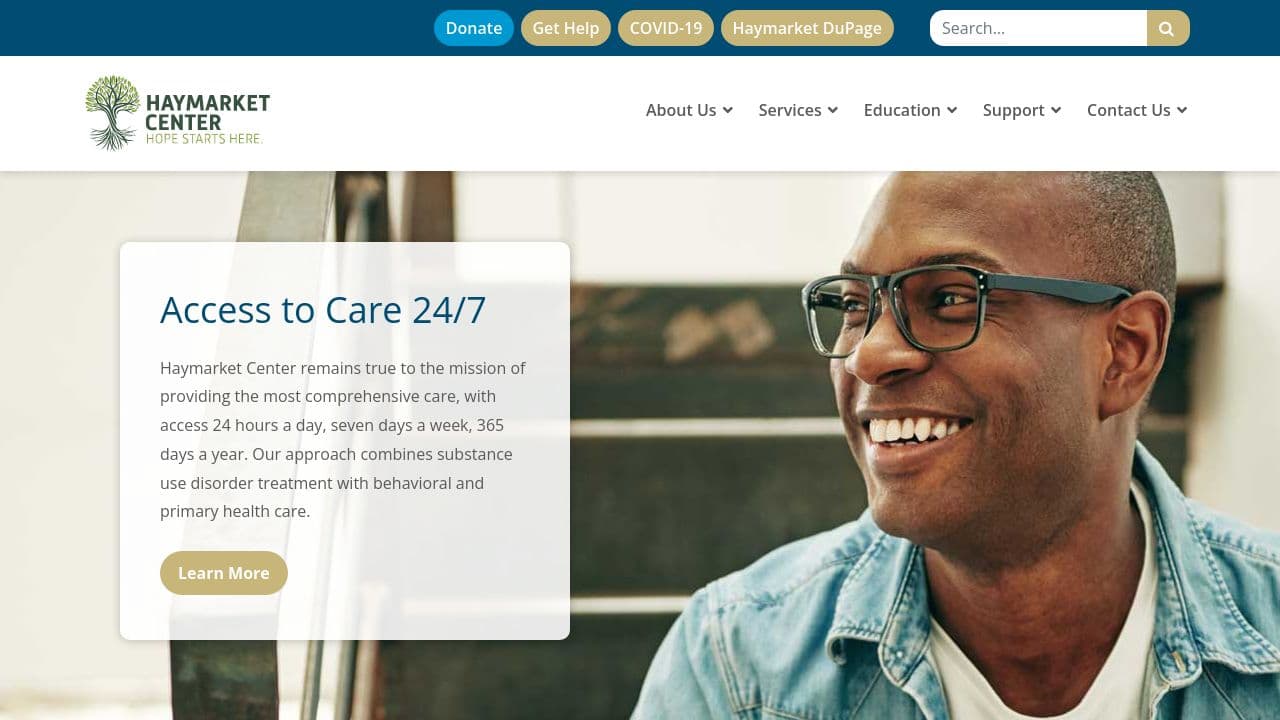 Haymarket Center website screenshot