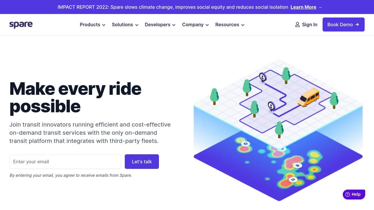 Spare website screenshot
