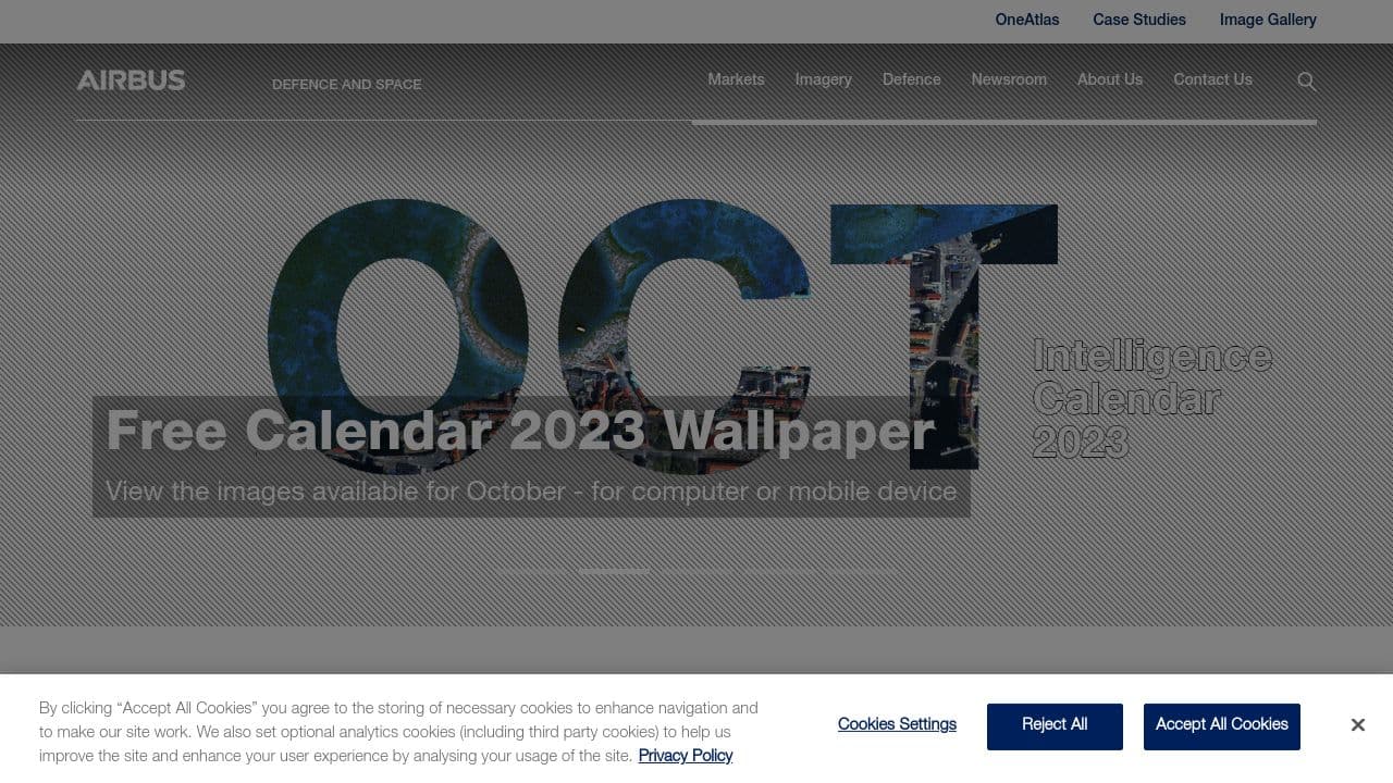 Airbus GeoTech website screenshot