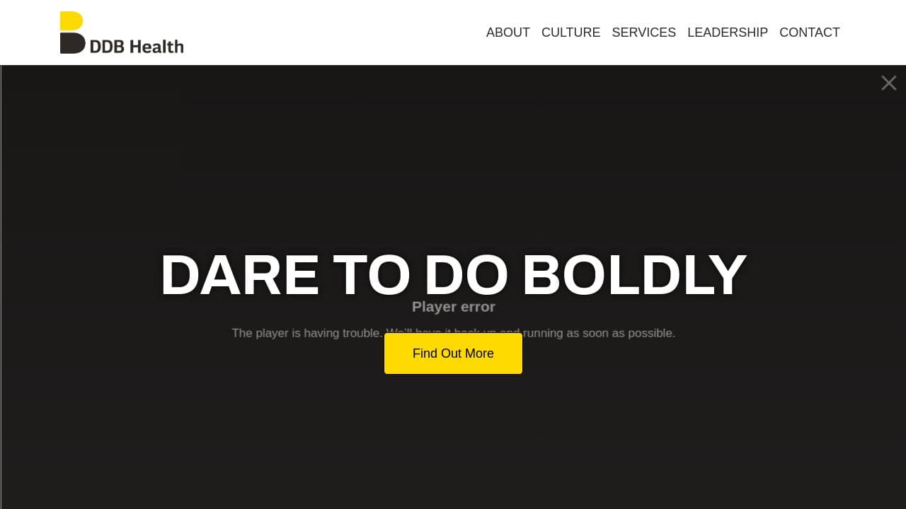 DDB Health New York website screenshot