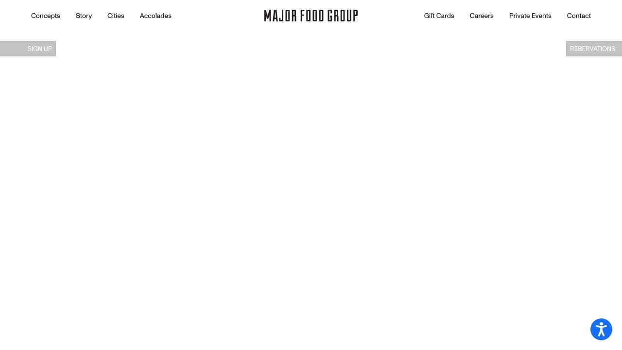 Major Food Group website screenshot