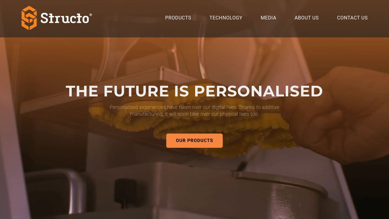 Structo website screenshot