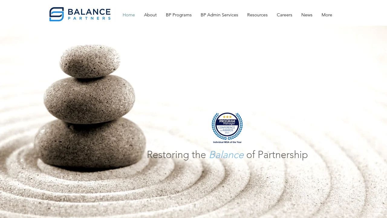 Balance Partners website screenshot