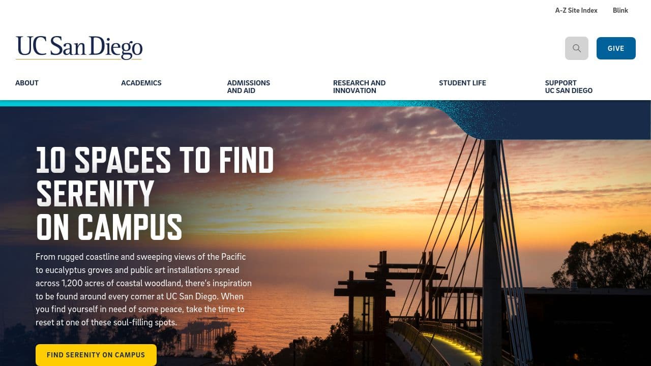 Halıcıoğlu Data Science Institute, UC San Diego website screenshot