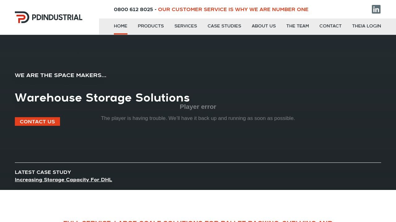 PD Industrial website screenshot