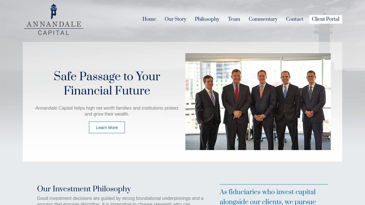 Annandale Capital website screenshot