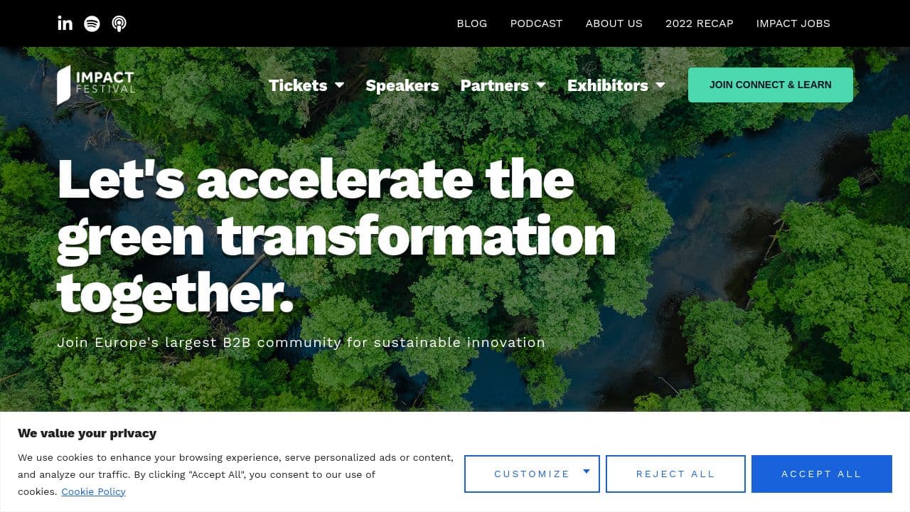 IMPACT FESTIVAL website screenshot