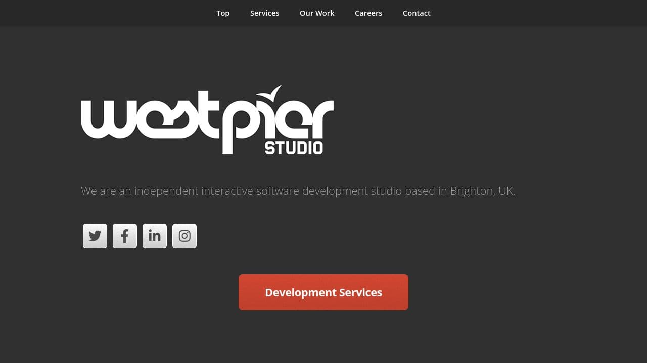 West Pier Studio website screenshot