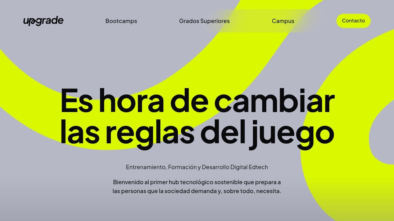 Upgrade hub website screenshot