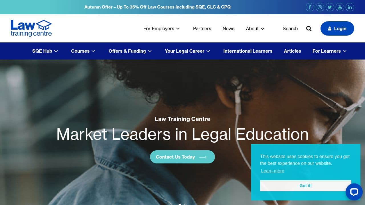 Law Training Centre Ltd website screenshot