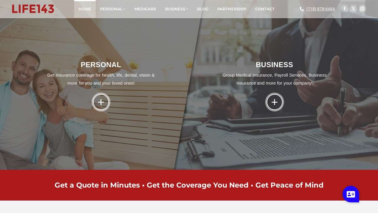 LIFE143 website screenshot