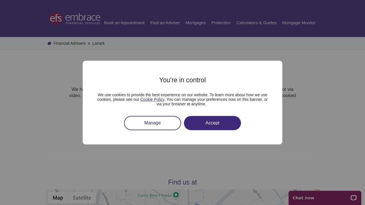 Embrace Financial Services website screenshot