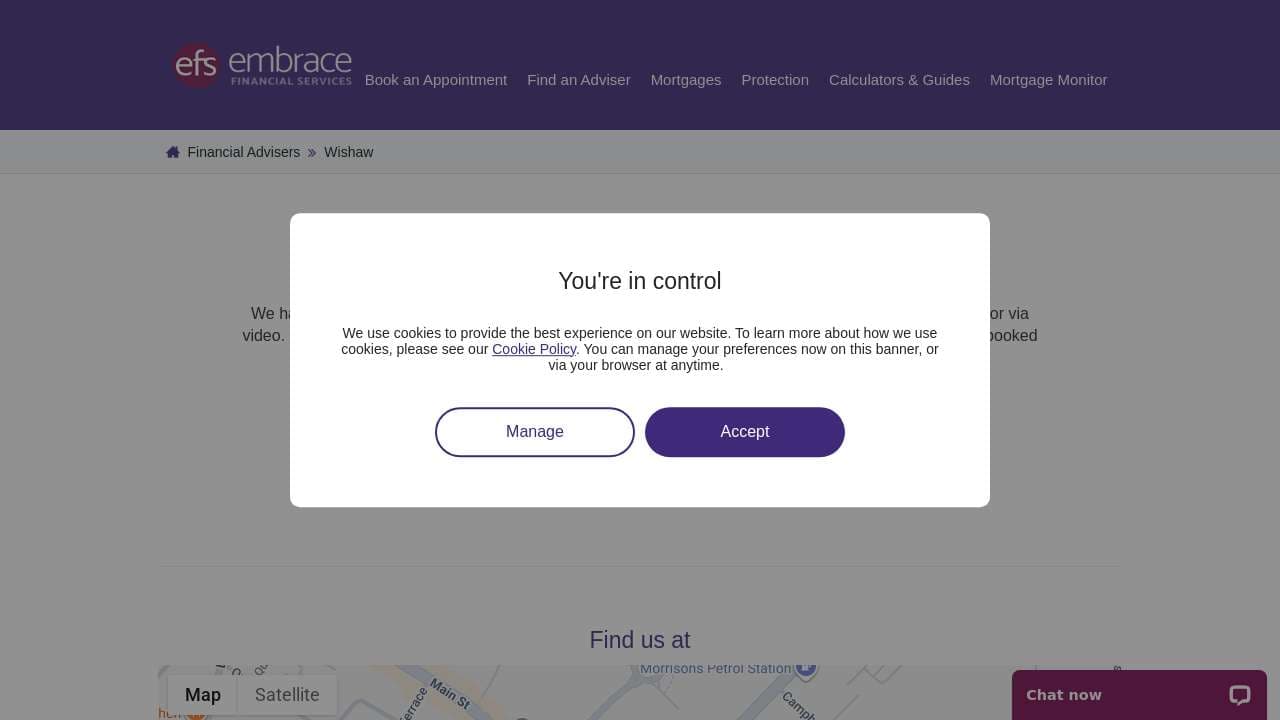 Embrace Financial Services website screenshot