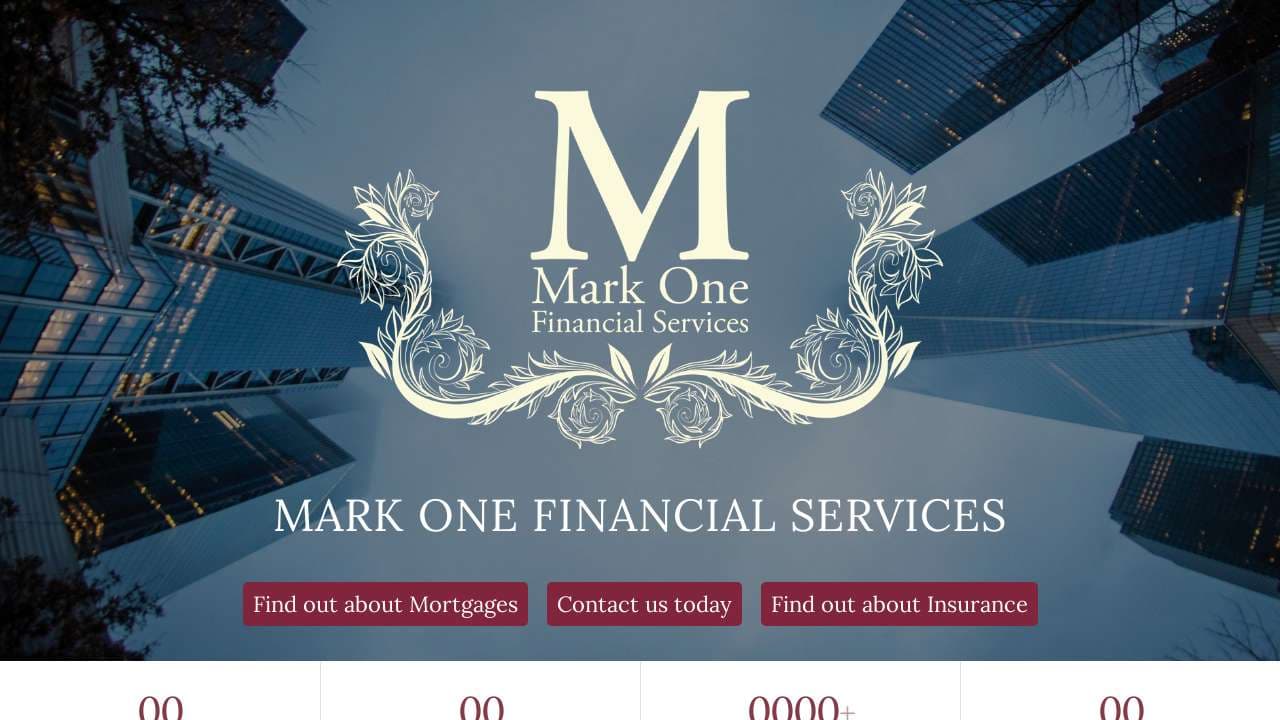 Mark One Financial Services website screenshot
