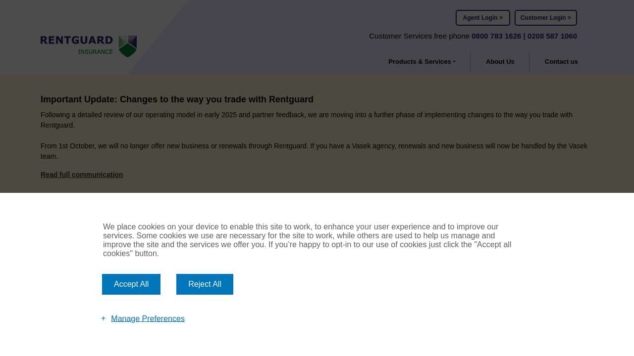 Rentguard Insurance website screenshot