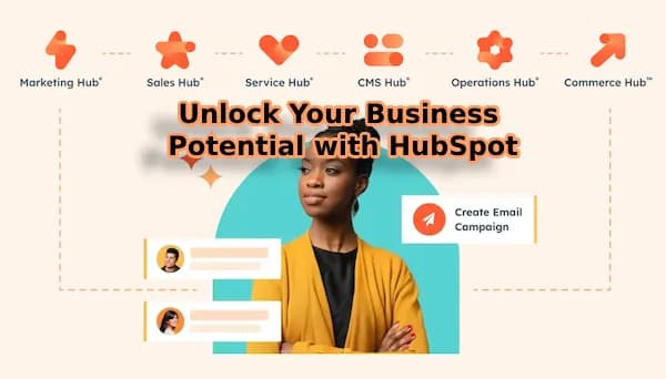 HubSpot logo on a vibrant, gradient background, symbolizing growth and innovation in marketing.